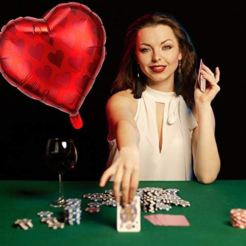 Skylety 8 Piece Casino Theme Balloons Playing Cards Decoration Kit