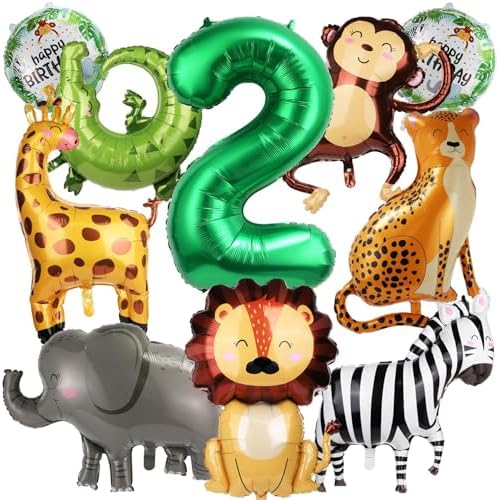 10pcs Jungle Animal Balloons for Birthday Party Decor