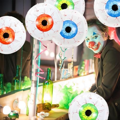 Tedercle 6 Pieces 22 Inches Halloween Eyeball Balloons