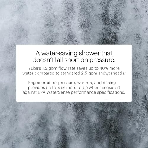 Brondell Yuba Handheld Shower Head with 5 Settings and Matte Black Finish