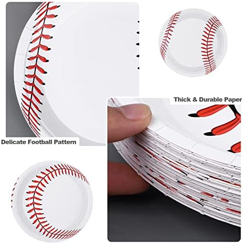 ADXCO 72-Pack Baseball Themed Paper Plates