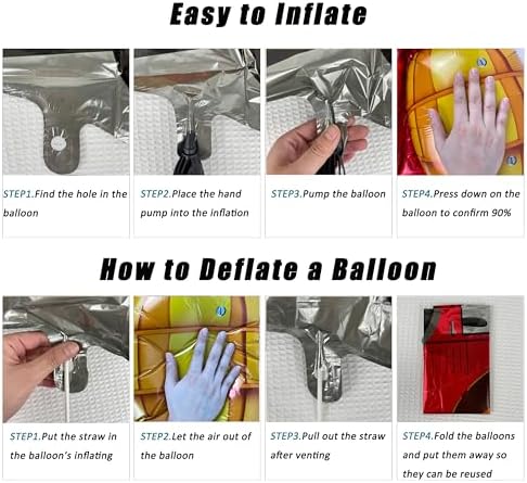4PCS Construction Foil Balloons for Kids Birthday Party Decorations