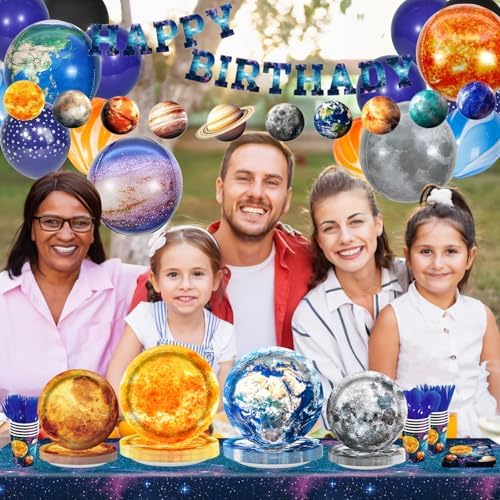 Outer Space Birthday Party Tableware Set 228pcs 30 Serve