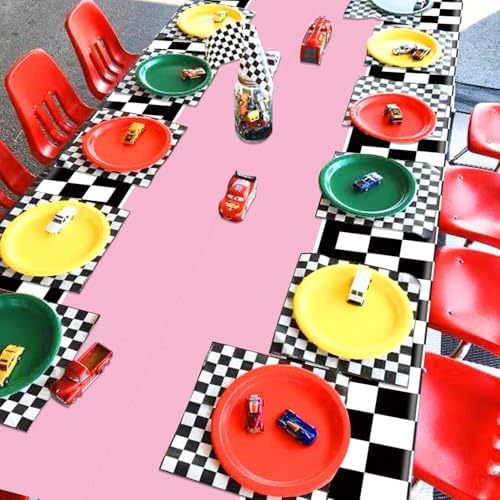 4pcs Racing Car Tablecloths for Birthday Parties
