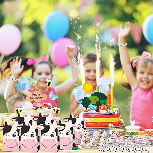 86 Pcs Cow Party Favors for Kids Birthday Celebration
