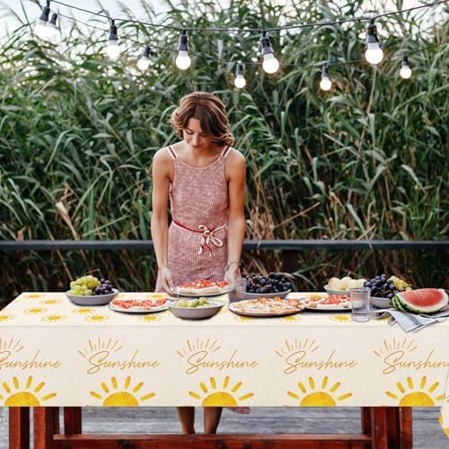 2PCS Boho Sun Tablecloths for Birthday Parties