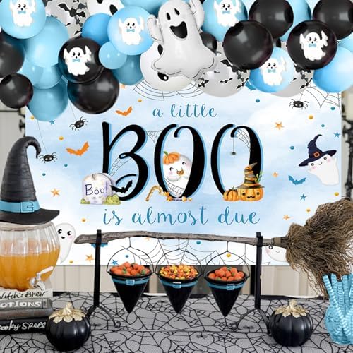 MEHOFOND Halloween Baby Shower Decorations for Boy
