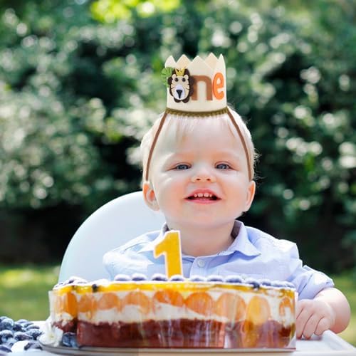 Lion Birthday Crown for Kids and Party Decor