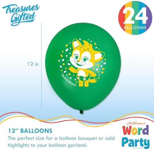 Treasures Gifted Word Party Balloons 24 Pack 12 Inch