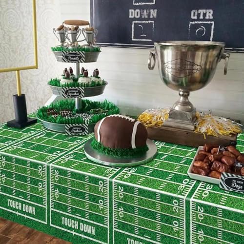 Football Tablecloths 4 Pack for Football Party Decor