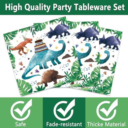 Oigco 169 Pcs Dinosaur Watercolor Party Supplies