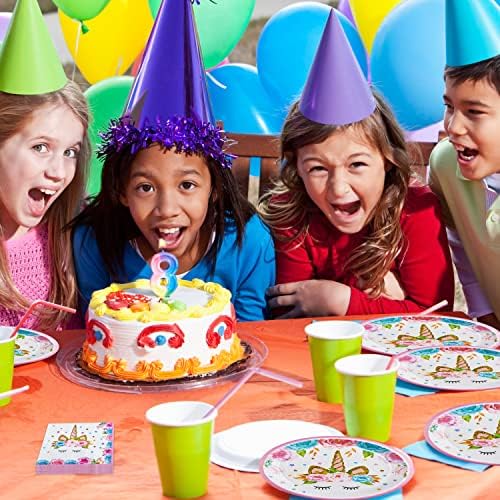 96 Pcs Horned Horse Birthday Party Tableware Set