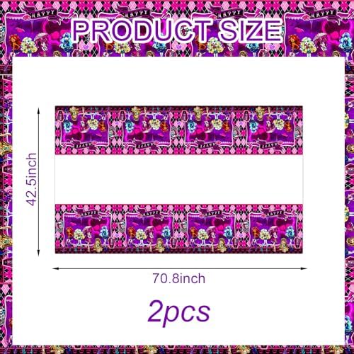 We1Fit 2Pcs Monster High School Tablecloth Birthday Party Supplies