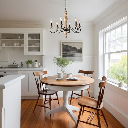 Rustic French Country 6-Light Chandelier