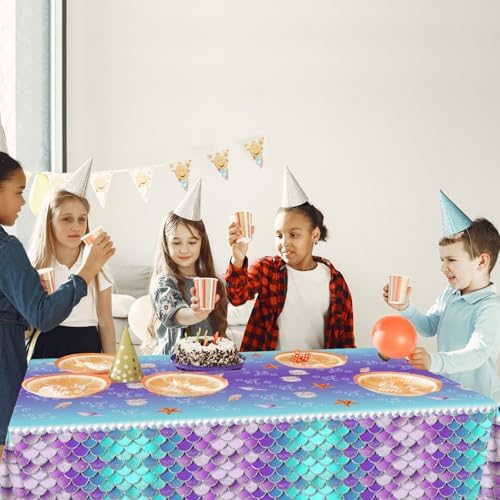 Avezano 3 Pcs Mermaid Tablecloths Silver
