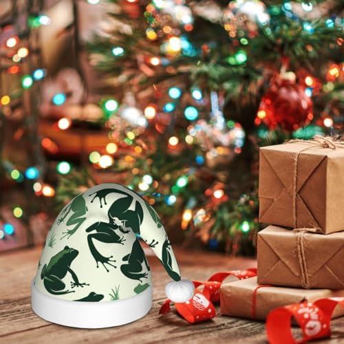 Augenstern Funny Camo Green Frog Christmas Hat Unisex Santa Hat