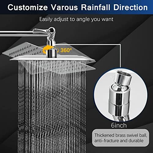 Stainless Steel Shower Head with 5 Spray Settings and 60 Inch Hose