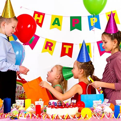 Coobbar Glitter Birthday Cone Hats 50 Pack Kids Adults Pets
