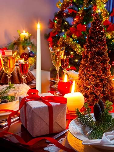 Treela 24 Pcs Flameless Taper Candles LED for Decorations