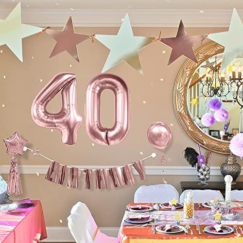 40 Inch Jumbo Rosegold Birthday Balloon Numbers