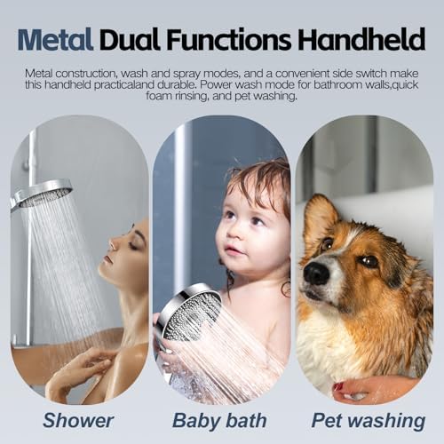 HOHOMETIC High Pressure Rainfall Shower Head with Adjustable Extension Arm