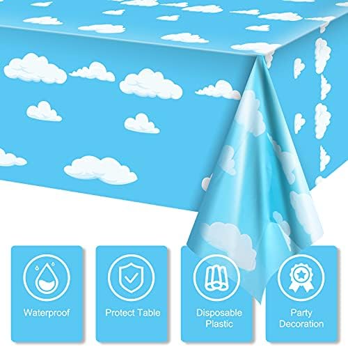 Tatuo Blue Sky White Clouds Party Table Cover
