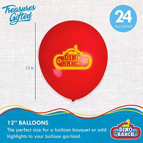 Treasures Gifted Dino Ranch Balloons 24 Pack