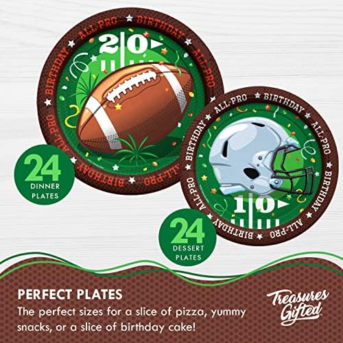 Treasures Gifted Football Party Decorations Set 24 Guests