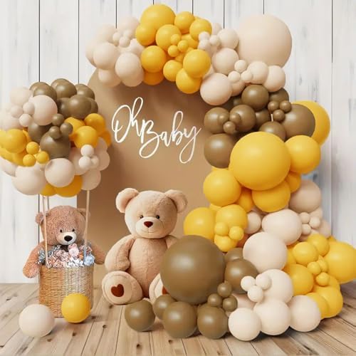 Orange Brown Nude Balloon Arch Kit - 134pcs Garland Decorations
