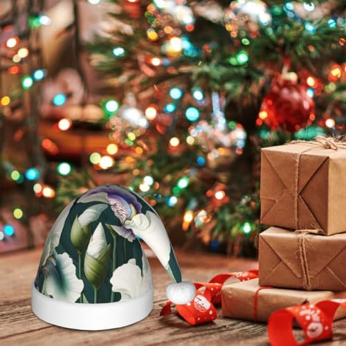 Augenstern Christmas Hat Irises Floral Santa Hat Unisex