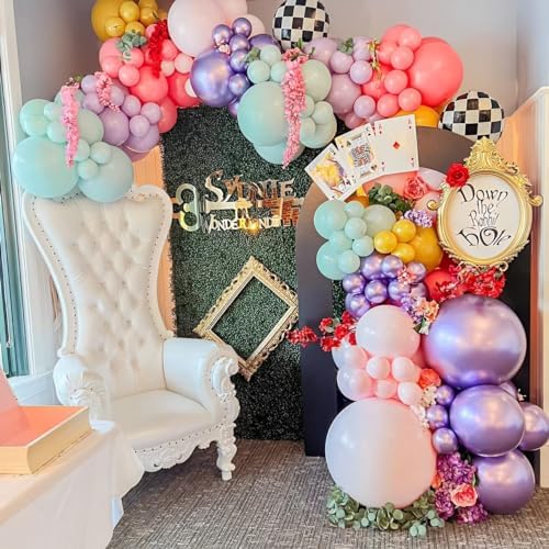 Wonderland 150pc Balloon Garland Arch Decorations