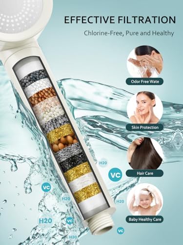 Filtered Shower Head with Handheld and Hose