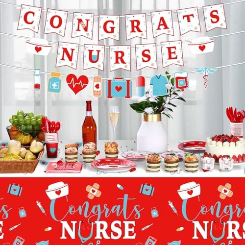 Zubebe 173 Pcs Nurse Graduation Party Supplies