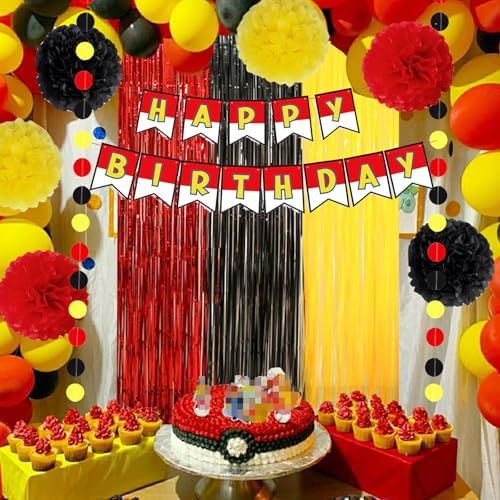 Cartoon Anime Birthday Decor Kit with Balloons and Banners