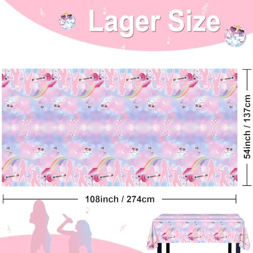 Avezano 3 Pcs Music Birthday Tablecloths