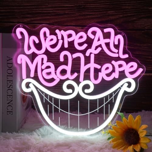 Mad Hatters Tea Party Neon Sign Were All Mad Here
