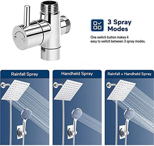 Stainless Steel Shower Head with 5 Spray Settings and 60 Inch Hose