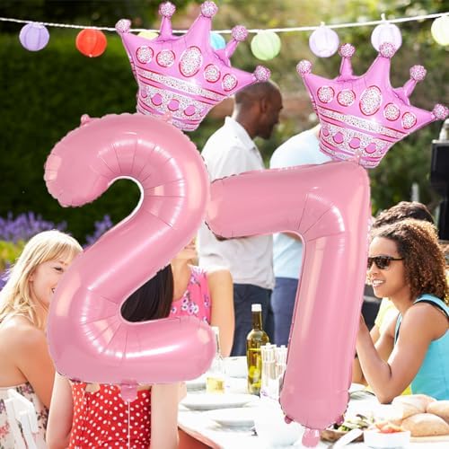 40 Inch Pink Crown Balloons for 22th Birthday