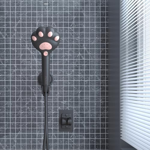 Cute Cat Paw Shower Head - 3 Spray Modes 25 GPM Black