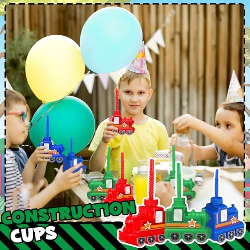 Tanlade 12 Pack Train Cups with Straws