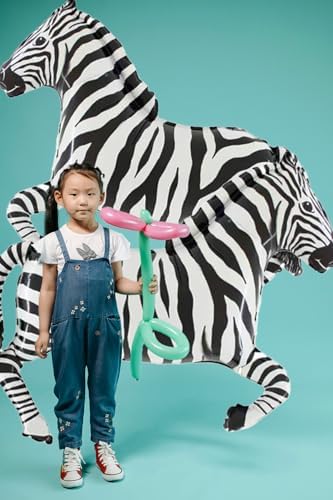 Huge Zebra Foil Balloons 2Pcs for Birthday Parties