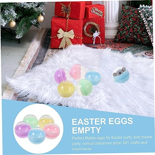 BESTonZON 50Pcs Fillable Round Capsules Multi Purpose Party Favors