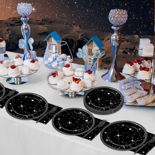 Galaxy Party Plates Napkins for 25 Guests