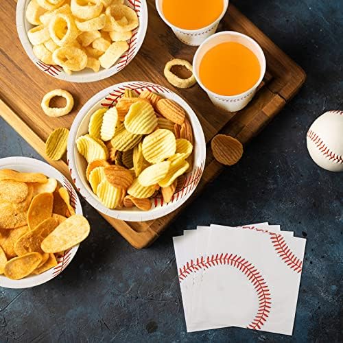 ADXCO 120 Piece Baseball Party Tableware Set