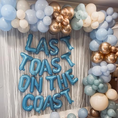 Paeyeq 12 Inch Blue White Balloons 60pcs Set