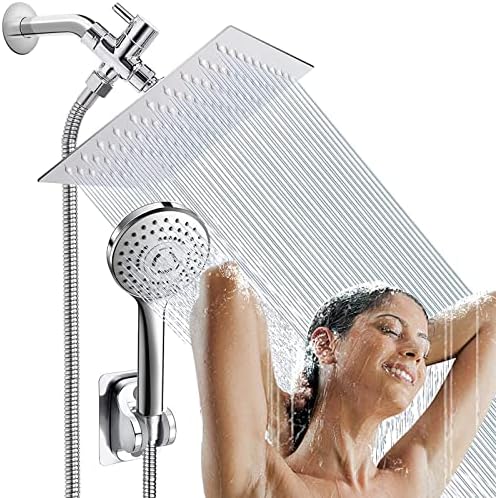 Stainless Steel Shower Head with 5 Spray Settings and 60 Inch Hose