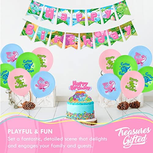 Treasures Gifted Girl Dinosaur Balloons 12 Pack
