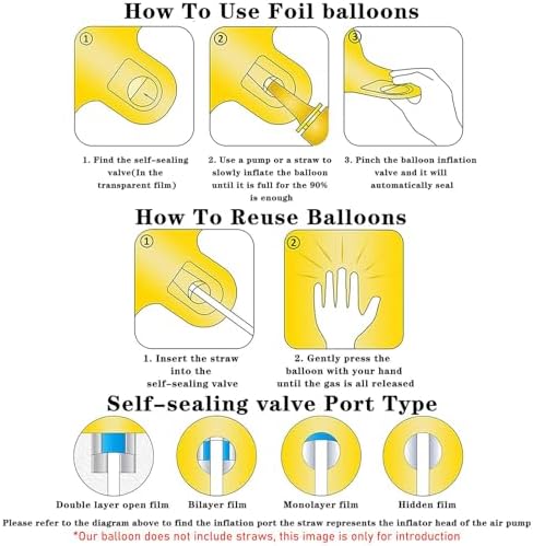 Pasiihol 6 Balloon Number Kit for Kids Party