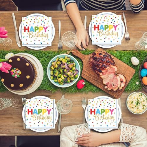 40Pcs Birthday Party Supplies Paper Plates Napkins Set