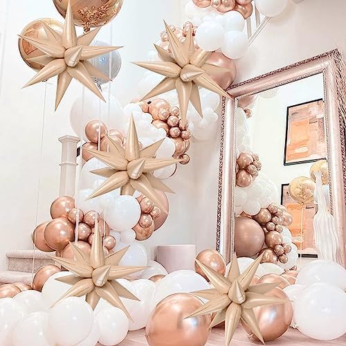 72 PCS Caramel Star Balloons for Party Decorations